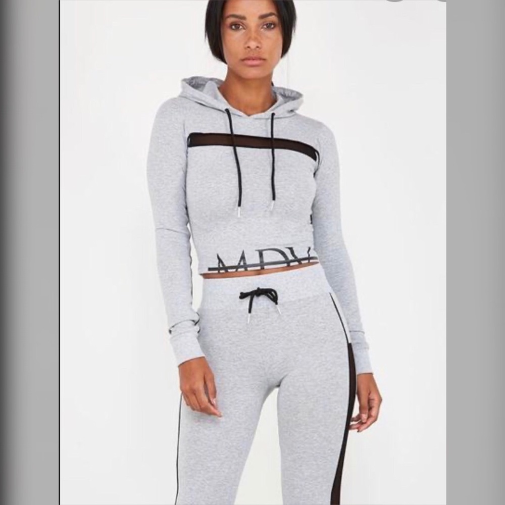 Maniere De Voir Gray Crop Top